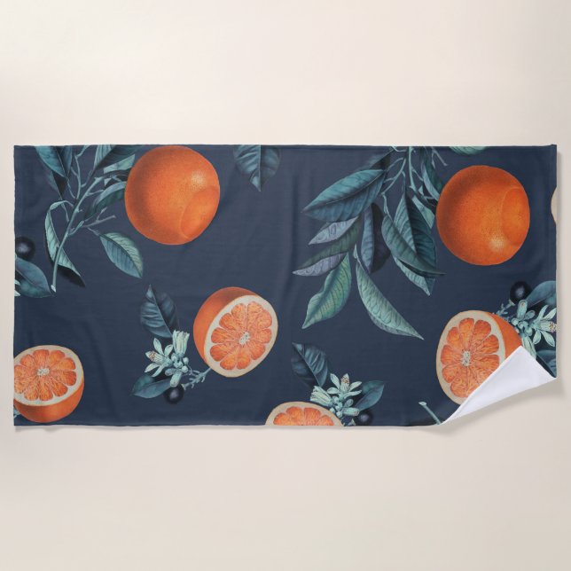 Muster Lemon und Leaf VI Strandtuch (Vorderseite)