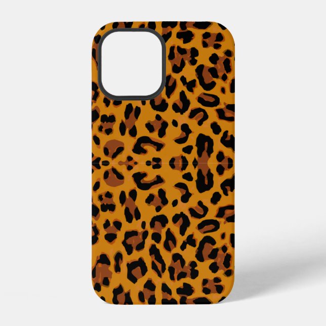 Muster Leopard-Hintergrund iPhone 12 Hülle (Rückseite)