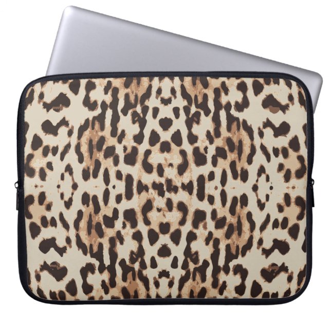 Muster Leopard-Hintergrund Laptopschutzhülle (Vorderseite)