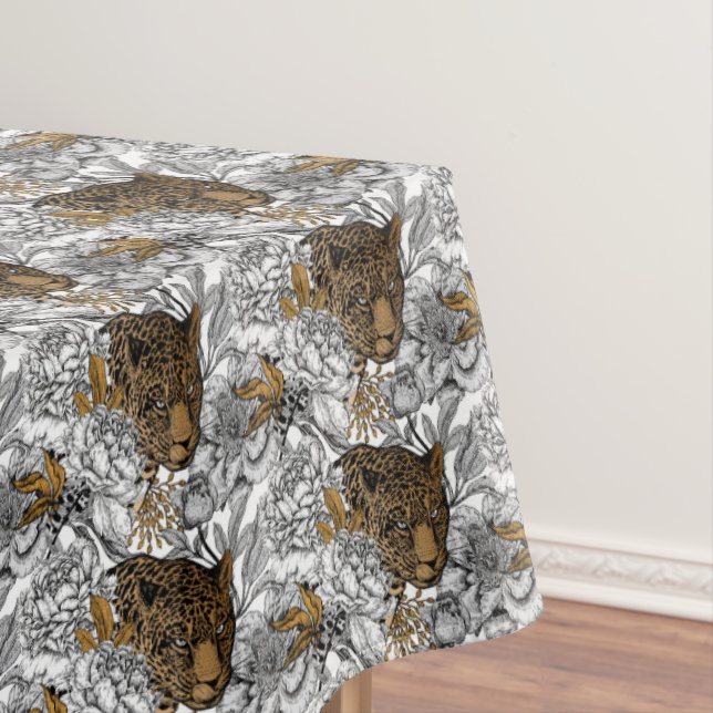 Muster Leopard & Peonies Tischdecke (Beispiel)