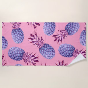 Muster Lilac & Pink Pineapples Strandtuch