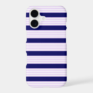 Muster Lilac und weiße Streifen mit marineblau