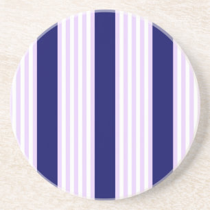 Muster Lilac und weiße Streifen mit marineblau Getränkeuntersetzer