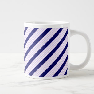 Muster Lilac und weiße Streifen mit marineblau Jumbo-Tasse