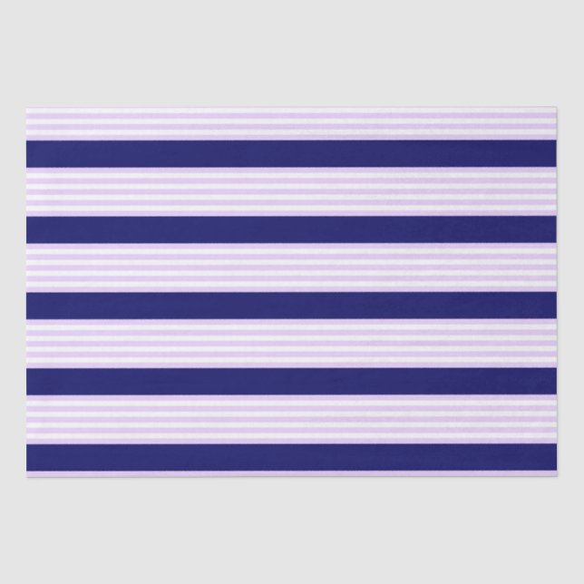 Muster Lilac und weiße Streifen mit marineblau Seidenpapier (Vorderseite)