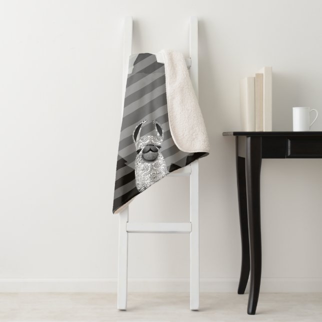 Muster Llama Stripe Mountains Sherpadecke (Beispiel)