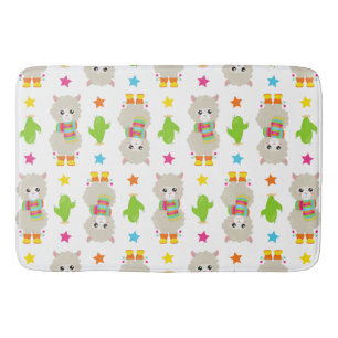 Muster Llamas, Niedlich Llamas, Alpacas, Kakteen Badematte