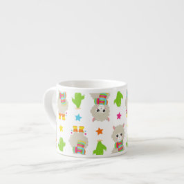Muster Llamas, Niedlich Llamas, Alpacas, Kakteen Espressotasse