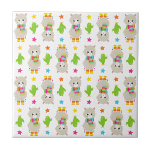 Muster Llamas, Niedlich Llamas, Alpacas, Kakteen Fliese