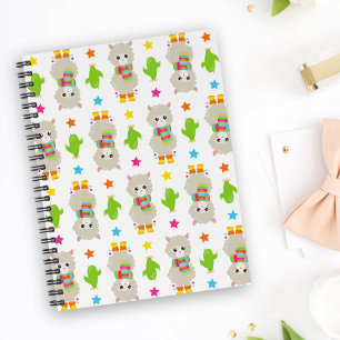 Muster Llamas, Niedlich Llamas, Alpacas, Kakteen Notizblock