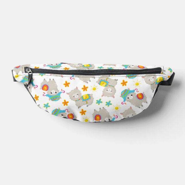 Muster Llamas, Niedliche Llamas, Alpacas, Blume Bauchtasche (Ablage )