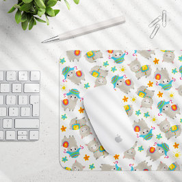 Muster Llamas, Niedliche Llamas, Alpacas, Blume Mousepad