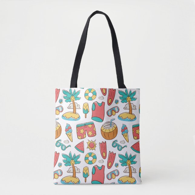Muster lustiger Sommerurlaub Tasche (Vorderseite)