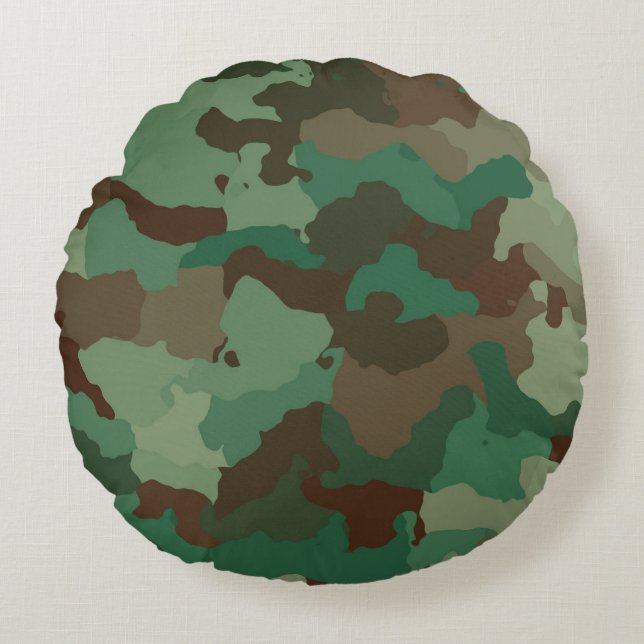Muster militärischer Streitkräfte Rundes Kissen (Vorderseite)