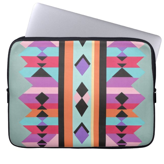 Muster-Mischung für Retro Geometric Laptopschutzhülle (Vorderseite)