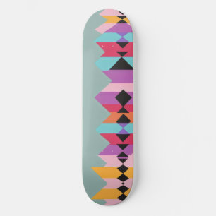Muster-Mischung für Retro Geometric Skateboard