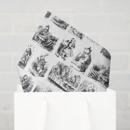 Muster mit Alice's Adventures in Wonderland Seidenpapier
