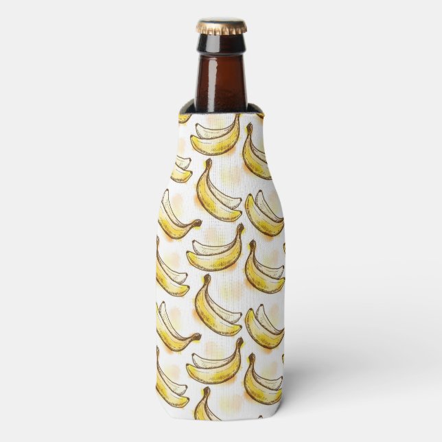 Muster mit Banane Flaschenkühler (Flaschenvorderseite)