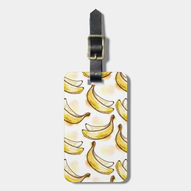 Muster mit Banane Gepäckanhänger (Vorderseite vertikal)