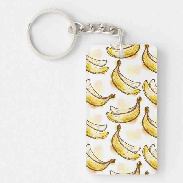 Muster mit Banane Schlüsselanhänger (Vorderseite)