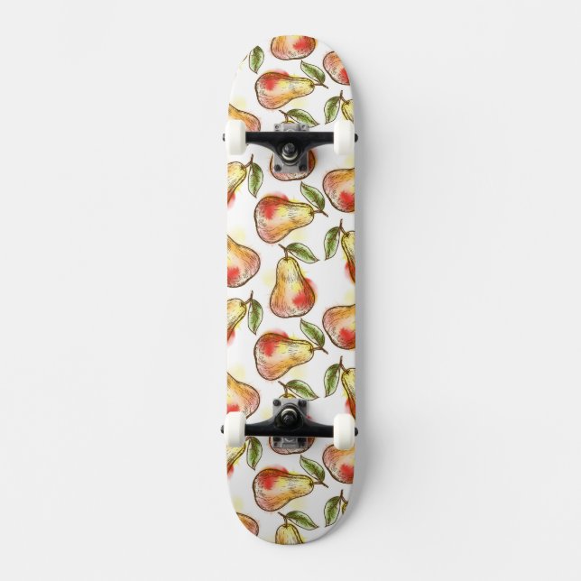 Muster mit Birne Skateboard (Vorderseite)