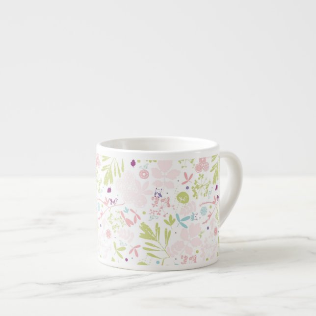 Muster mit Blumenmuster Espressotasse (Vorderseite Rechts)