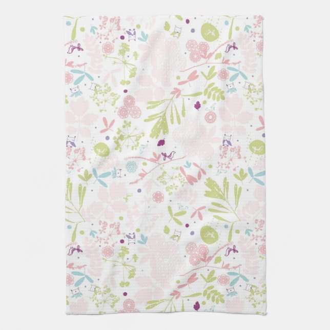 Muster mit Blumenmuster Geschirrtuch (Vertikal)