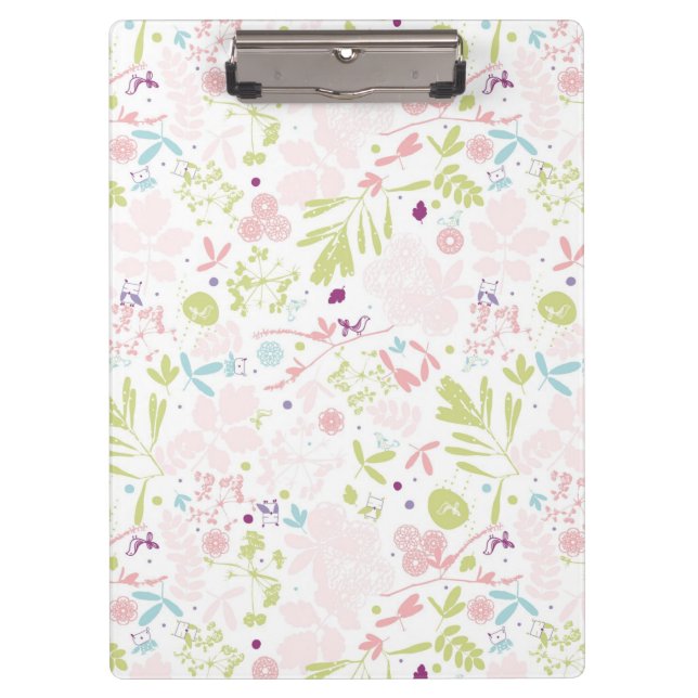 Muster mit Blumenmuster Klemmbrett (Vorderseite)