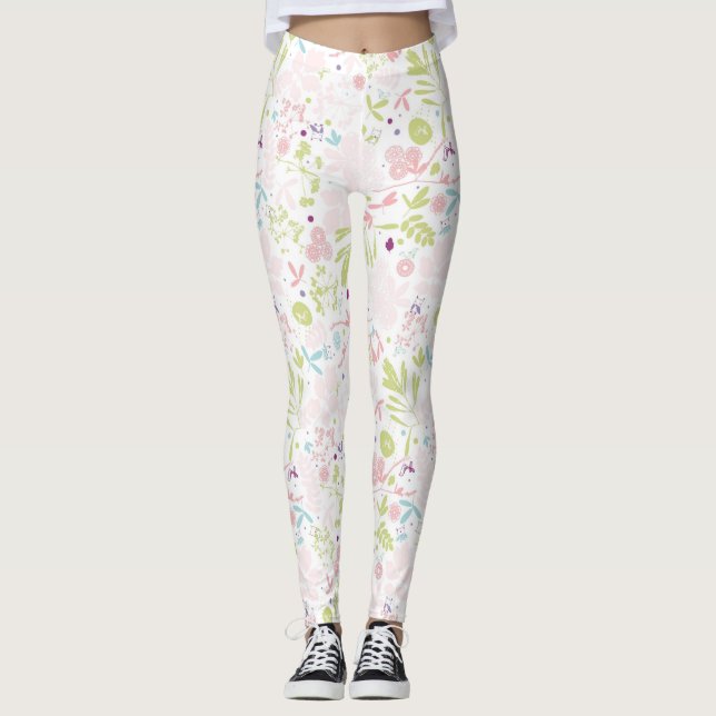 Muster mit Blumenmuster Leggings (Vorderseite)