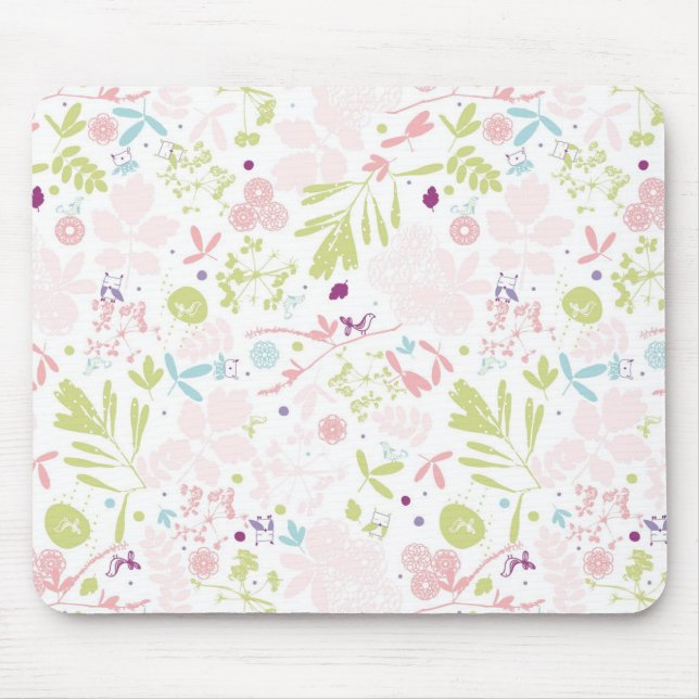 Muster mit Blumenmuster Mousepad (Vorne)