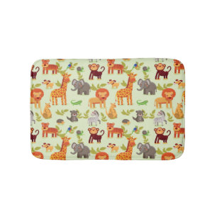 Muster mit Cartoon-Tieren Badematte