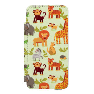 Muster mit Cartoon-Tieren Incipio Watson™ iPhone 5 Geldbörsen Hülle