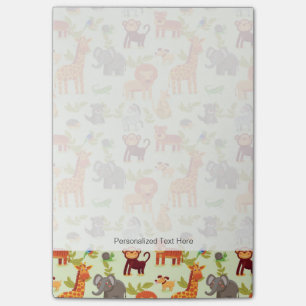 Muster mit Cartoon-Tieren Post-it Klebezettel