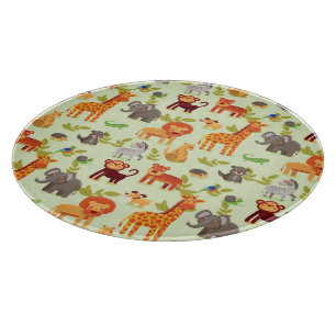 Muster mit Cartoon-Tieren Schneidebrett