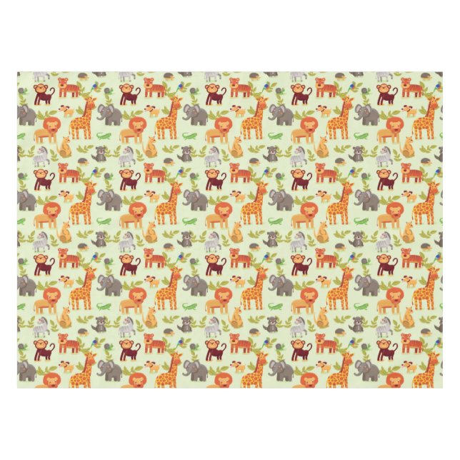 Muster mit Cartoon-Tieren Tischdecke (Vorderseite (Horizontal))