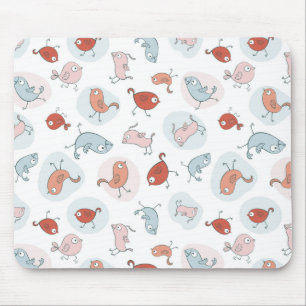 Muster mit Cartoon-Vögeln Mousepad