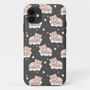 Muster mit dem kleinen Bärnschlafen Case-Mate iPhone Hülle