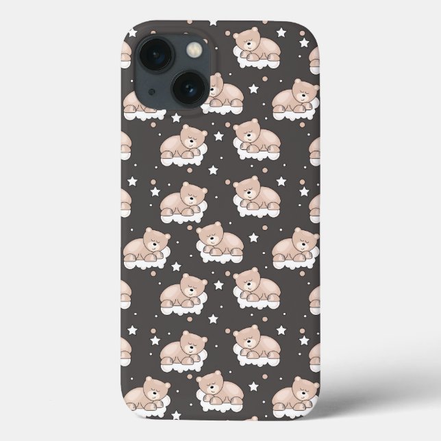 Muster mit dem kleinen Bärnschlafen Case-Mate iPhone Hülle (Rückseite)