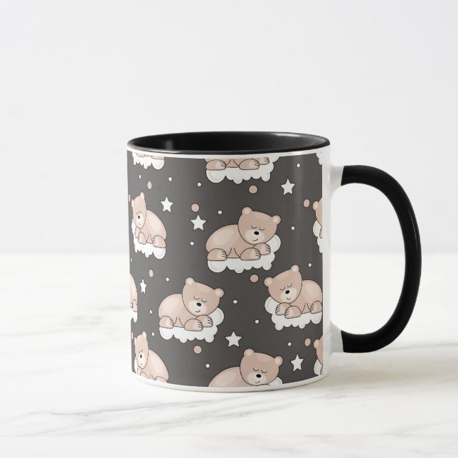 Muster mit dem kleinen Bärnschlafen Tasse (Rechts)