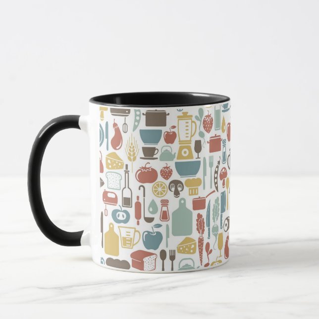 Muster mit dem Kochen der Ikonen Tasse (Links)