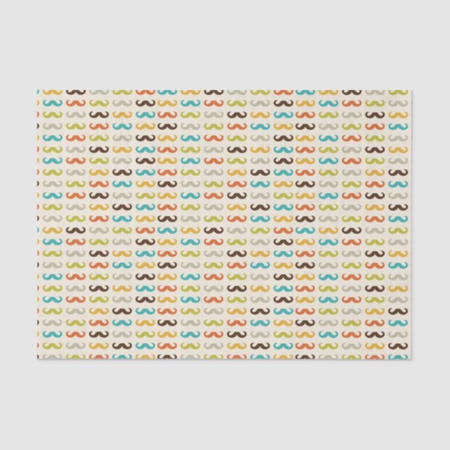 Muster mit dem Schnurrbart Seidenpapier (Vorderseite)