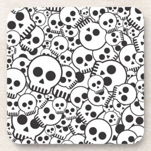 Muster mit den Schädeln Getränkeuntersetzer