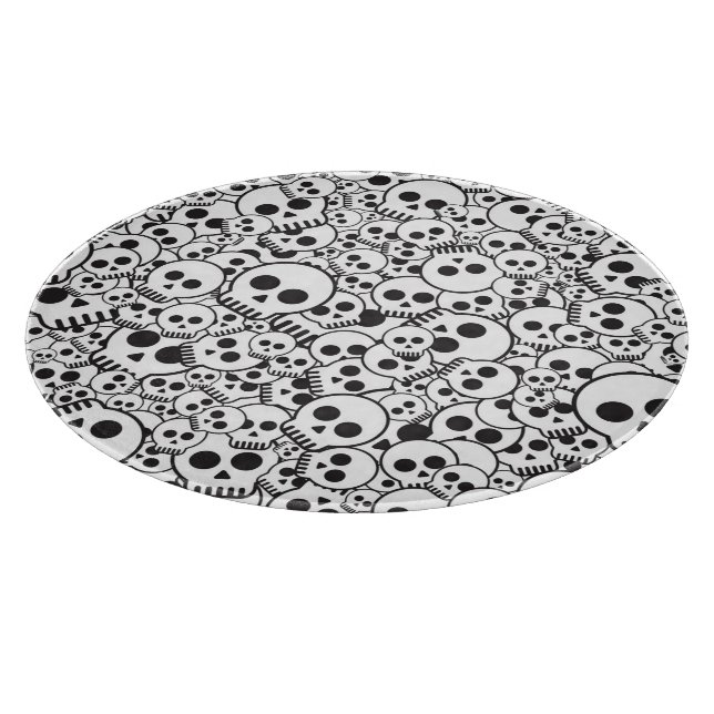 Muster mit den Schädeln Schneidebrett (Ecke)