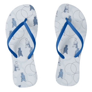 Muster mit einem Grizzlybären Flip Flops