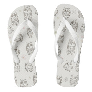 Muster mit Eulen Flip Flops