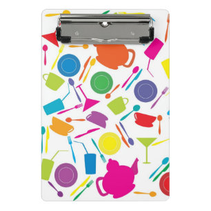 Muster mit farbigem Küchen-Material Mini Klemmbrett