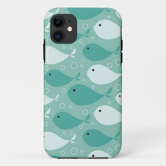 Muster mit Fischen Case-Mate iPhone Hülle (Rückseite)