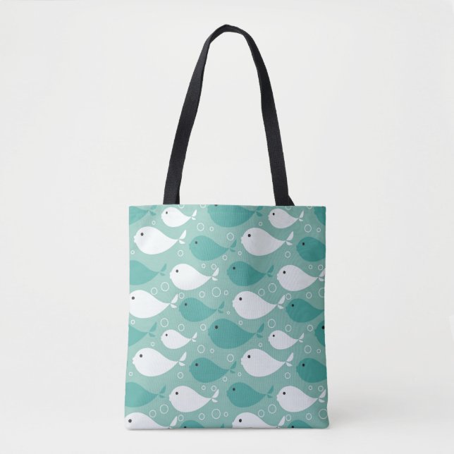 Muster mit Fischen Tasche (Vorderseite)