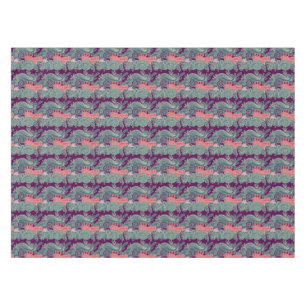 Muster mit Fischen und lila Welle Tischdecke