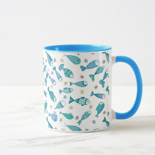 Muster mit Fischen und Starfish Tasse